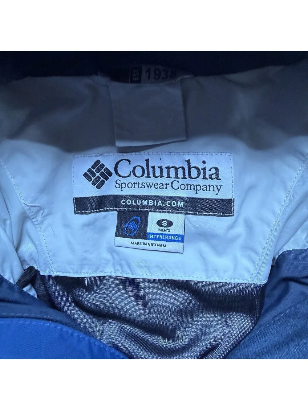 Vintage Columbia Mens 3-in-1 Bugaboo Jacket Silver Blue Small Interchange